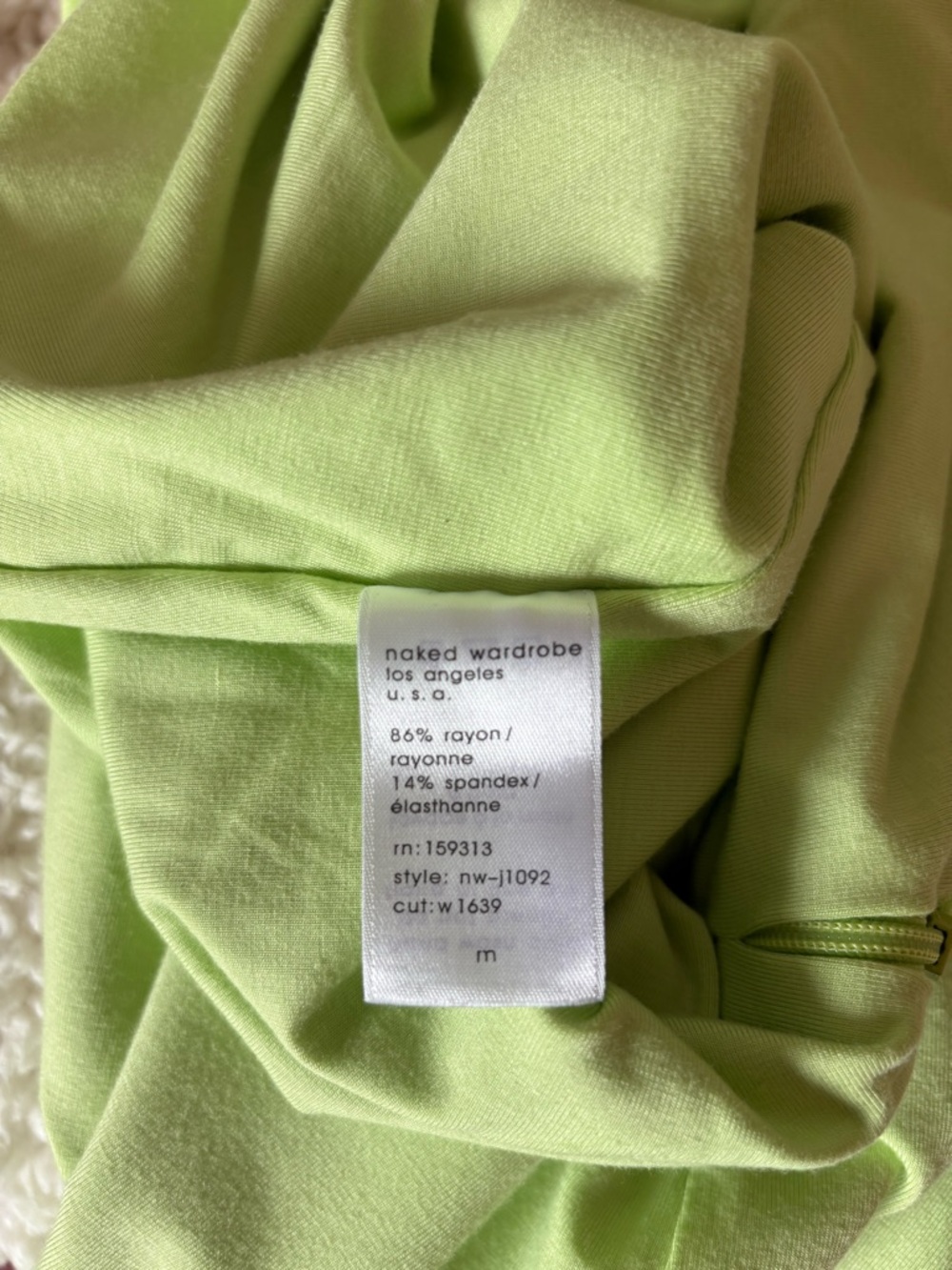 Naked Wardrobe Lime Green Jumpsuit with Long-Sleeves NWT - Picture 7 of 7